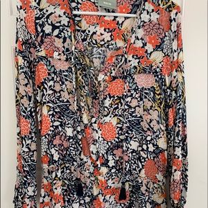 Anthropologie Maeve 3/4 sleeve peasant blouse